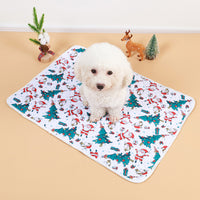 Christmas Washable Reusable Pet Dog Training Pads Pee Mat Absorbent Cushion Bed Style 2