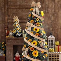 71Pcs Christmas Tree Decoration Kit Sunflower Decoration Christmas Party Decorative Supplies