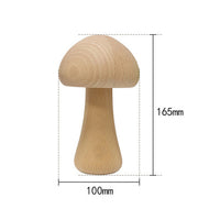 Cordless Wooden Mushroom Lamp Touch Dimmable Table Lamp Rechargeable Night Light