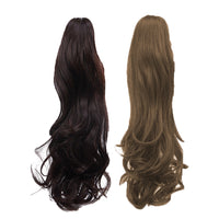 2Pcs 40cm Natural Claw Clip-In Style Hair Extensions Thick Curly Ponytail Long Pony Tail Style 4