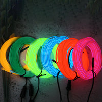 3M EL Wire Light String Neon Glowing Light Strip for Halloween Christmas Party Pink