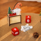 Christmas Calendar Ornaments Wooden DIY Xams Countdown Calendar Santa Claus Decoration Style 1