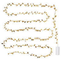 2M 20LEDs Golden Leaves String Lights Home Christmas Wedding Decor