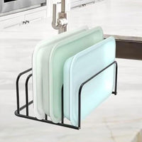 2Pcs Cutting Board Organizer Cutting Board Holder Rack for Kitchen Cabinet Countertop