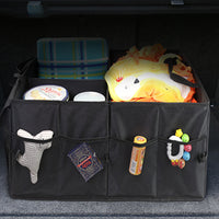 Collapsible Car Trunk Organizer Multi Pockets Cargo Storage Organizer Black