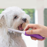 Detangling Pet Grooming Comb with Long and Short Stainless Steel Teeth for Dog Cat