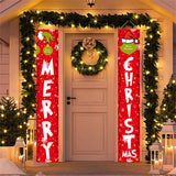 Grinch Inspiration Christmas Porch Sign Merry Christmas Door Banner Xmas Decorations Red