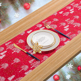 Christmas Table Runner Table Cover Xmas Decor Dining Cloth Cover Style 1