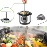 Foldable Steamer Basket Expandable Stainless Steel Steamer Insert for Vegetable Bread Bun Cooking