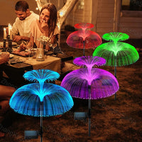 Set of 2Pcs Solar LED Lights Jellyfish Garden Stake Outdoor Lights Style 1