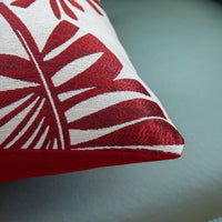 2Pcs Set Palm Leaf Design Cushion Covers Decorative Throw Pillowcase Sofa Home Decor Red