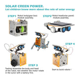 13-in-1 DIY Kids Solar Actuated Robot Kit Childrens STEM Educational Science Experiment Toys