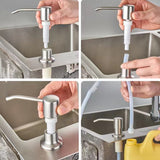 Built-in Sink Soap Dispenser Stainless Steel Soap Dispenser Pump for Kitchen Bathroom