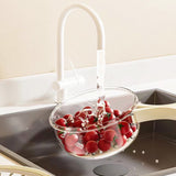 Pcs Multifunctional Draining Bowl Drainage Basket Funnel Fruit Vegetable Washing Basket White