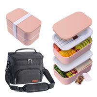 Leakproof Insulated Lunch Bag Food Container Bag for Work School Working Black