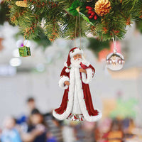 8Pcs Christmas Tree Hanging Ornaments with String for Christmas Decoration