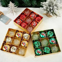 9Pcs Christmas Tree Christmas Balls Decorations Baubles Party Ornaments Gift Pack Green