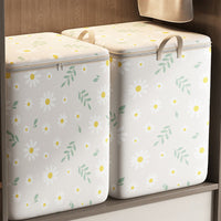 2Pcs Large Capacity Storage Bin Non-Woven Fabric Quilt Storage Bag Wardrobe Organizers Style 1