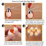 2Pcs Egg Cracker Topper Stainless Steel Eggshell Remover Tools