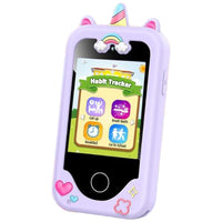 Kids Smart Phone Touchscreen Learning Play Toy Phone with Dual Camera Purple