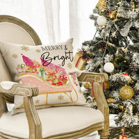 4Pcs Christmas Pillowcase Sofa Home Bedroom Decoration Pillow Covers