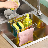 Kitchen Storage Sponges Holder Dish Cloth Drying Rack Sink Drain Rack