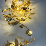 2M 20LEDs Golden Leaves String Lights Home Christmas Wedding Decor