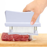 48-Blade Meat Tenderizer Stainless Steel Beef Needle Kitchen Cooking Tool White