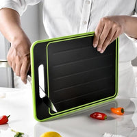 4-in-1 Defrosting Cutting Board Double-Sided Chopping Board with Grater Kitchen Tool