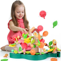 108Pcs Kids Flower Garden Building Toys Set Block Construction Toys