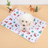 Christmas Washable Reusable Pet Dog Training Pads Pee Mat Absorbent Cushion Bed Style 4