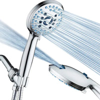 High Pressure 5-mode Handheld Shower Head Bathroom Accessory Silver