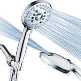 High Pressure 5-mode Handheld Shower Head Bathroom Accessory Silver