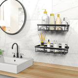 2Pcs Bathroom Shower Organizer Rack Storage Shelf Basket Bathroom Accessories Style 1