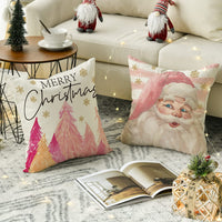 4Pcs Christmas Pillowcase Sofa Home Bedroom Decoration Pillow Covers