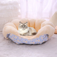 2-in-1 Pet Bed Cat Sleeping House Puppy Kitten Bed Sofa Blue