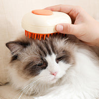 3-in-1 Electric Spray Brush for Cat Grooming Brush Steamy Massage Comb Beige