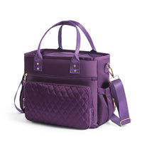 Insulated Lunch Bag Lunch Box Storage Bag Cooler Tote Bag Purple