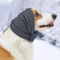 Dog Calming Ear Wraps Ear Protection Cover Pet Dog Head Muff Dark Gray