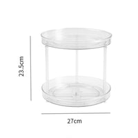 2-Tier Lazy Susan Turntable Spice Rack Cabinet Storage Tray Organizer for Kitchen Countertop