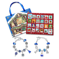 24 Days Christmas Countdown Calendar Advent Calendar Blind Box DIY Bracelet Jewelry Making Kit Style 1