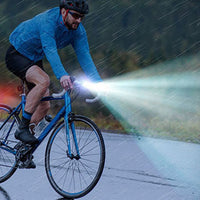 3 Lighting Modes Bike Light with Horn Rechargeable Bicycle Headlight