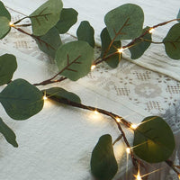 1.8M 96LEDs Artificial Leaves Fairy Lights Battery Operated Garland String Light Home Garden Party Holiday Decor Style 1