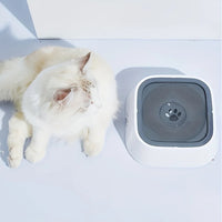 1.5L Pet Dog Water Bowl No Spill Dog Water Bowl Slow Water Feeder Gray