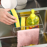 Kitchen Storage Sponges Holder Dish Cloth Drying Rack Sink Drain Rack