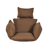 Hanging Swing Chair Cushion  Egg Chair Pad Outdoor Garden Home Decor Brown