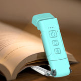 Rechargeable Reading Light with Timer Adjustable Clip-on Bookmark Light Blue