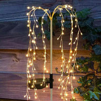 2Pcs Solar Firecracker Garden Lights DIY Outdoor Firework Landscape Lamp Christmas Party Decor Warm