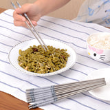 10 Pairs of Stainless Steel Chopsticks Asian Dinner Chopsticks Style 2