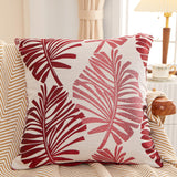 2Pcs Set Palm Leaf Design Cushion Covers Decorative Throw Pillowcase Sofa Home Decor Red